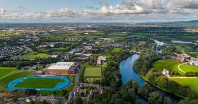 drone shot of the University of Limerick