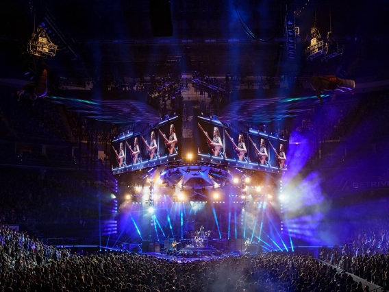 Aerosmith performing on stage