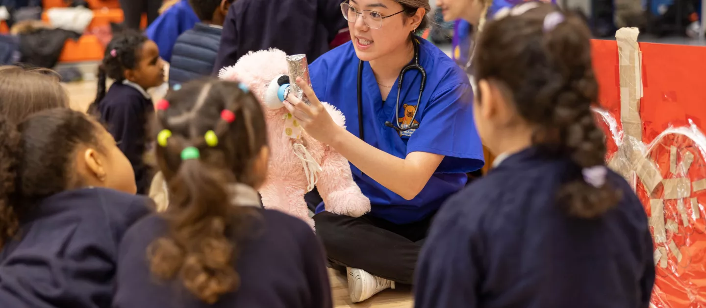 A group at the Teddy Bear hospital