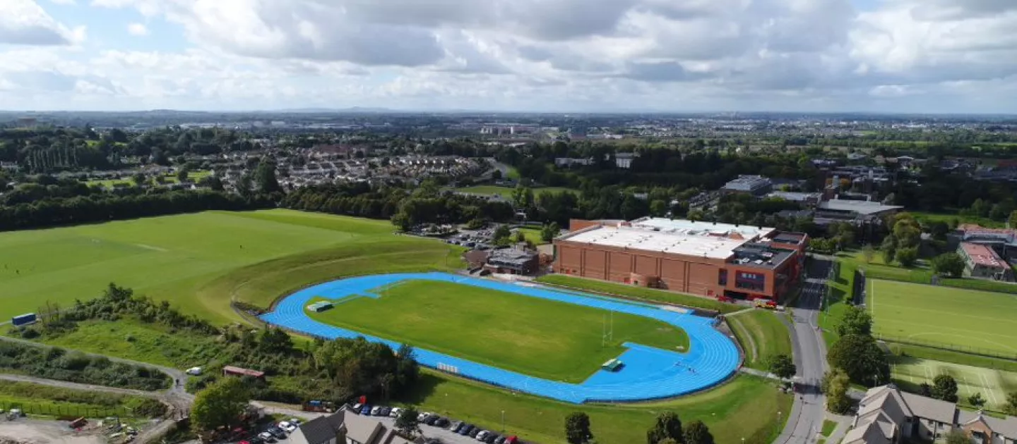 Ul campus, fields, running track, and buildings