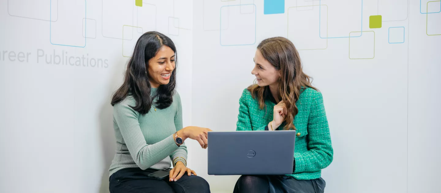 two women talking 