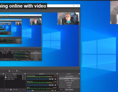 A screenshot of video capturing software with the author webcam visible in picture-in-picture mode.