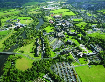 image shows University of Limerick from above 