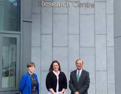 Picture of Sir Terence Stephenson outside CERC building