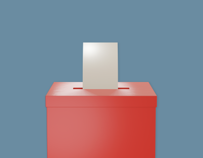 image shows a ballot box