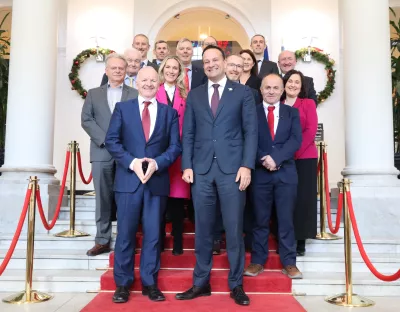 The taskforce pictured with Tanaiste Leo Varadkar