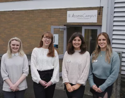 The group of students outside UL's Access Campus