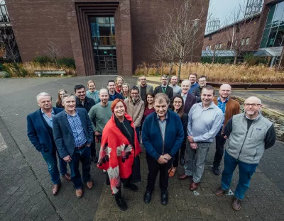 A group pictured at the launch of the Sustainability Scholarship in UL