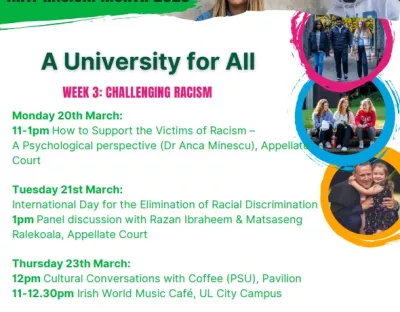 week 3 events for anti racism week