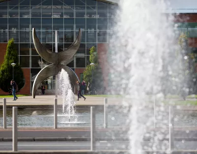 water feature on a sunny day