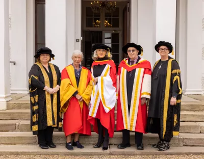 The honorary doctorate recipients pictured at Plassey House