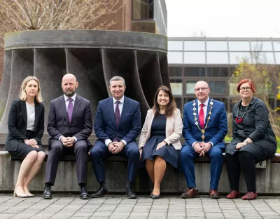 The group pictured at the Raise launch in UL