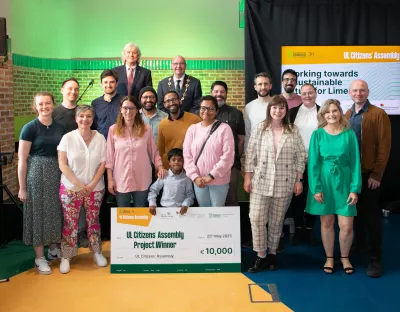 The winning teams pictured at the UL Citizens' Assembly