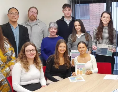 Students present information sheets in Citizens Information office Limerick