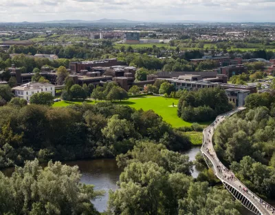 An aerial image of the UL campus