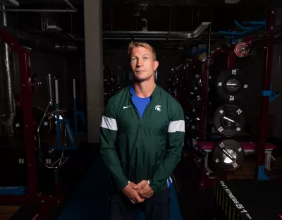 A picture of Jerry Flannery in the UL gym