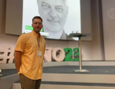 Aidan Buffey posing at the 72nd Lindau Laureate Meeting