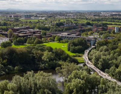 aerial view of campus