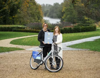 UL President Kerstin Mey with Siobhan Hamilton of the NTA pictured on the campus with the river in the background