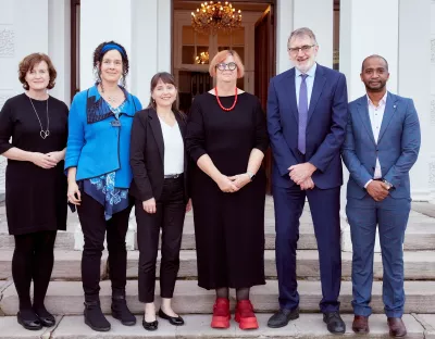 A group pictured outside Plassey House at UL following the launch of a new partnership with the Department of Health