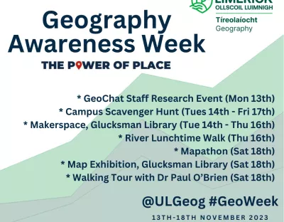 Geography Awareness Week 2023 poster