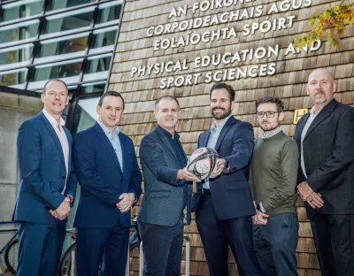 A group of six men pictured at the launch of the new research partnership at UL