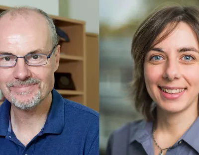 A picture of Professors John Grundy and Federica Sarro, recipients of the prestigious David Lorge Parnas Fellowship