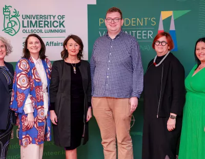 A group pictured at the President's Volunteer Awards