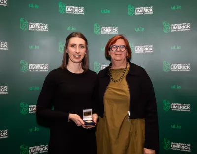 Dr Clodagh Toomey with UL President Professor Kerstin Mey