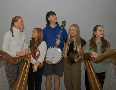 People holding musical instruments