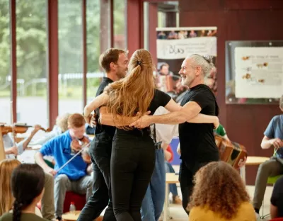 People dancing at Blas summer school