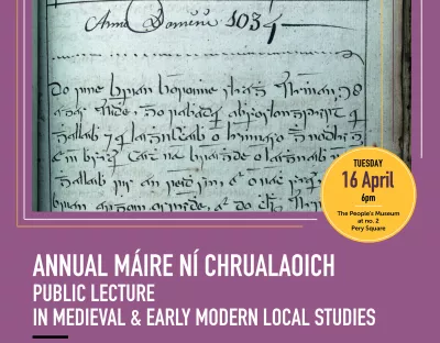 Public Lecture in Medieval & Early Modern Local Studies