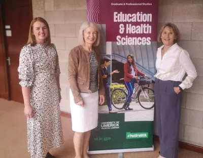 Dr Elaine Kinsella (ADR EHS), Professor Deirdre McGrath (Dean, EHS) and Professor Orla Muldoon (Dept of Psychology)