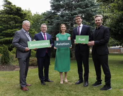 Professor Luuk Van der Wielen with Minister Jack Chambers and others