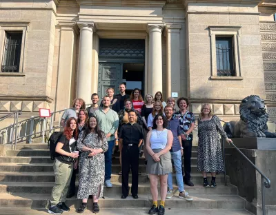 Summer School attendees outside the Herzog August Bibliothek, Wolfenbüttel.