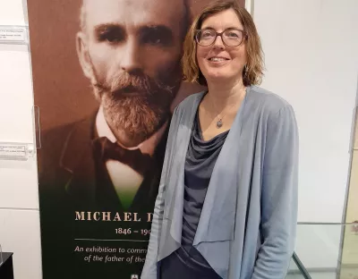 Deirdre McGuirk  in the Michael Davitt Museum 