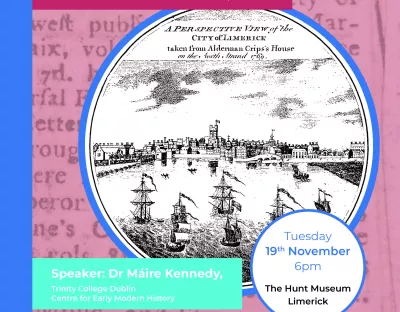 Bolton-King lecture, 19 November, The Hunt Museum, Limerick