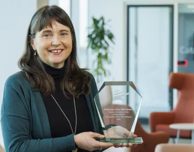 Professor Anne MacFarlane pictured her IRC award