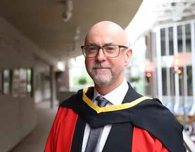 A picture of Professor Colin Fitzpatrick in his academic robes