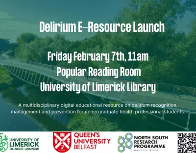 Delirium E-Resource Launch flyer