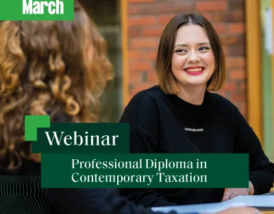 Professional Diploma in Contemporary Taxation Webinar graphic