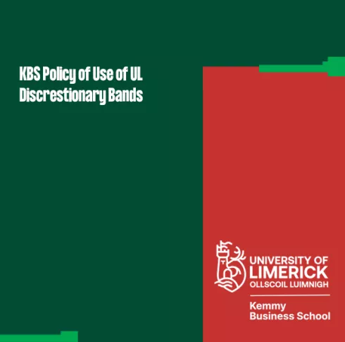 Info graphic with text KBS Policy of use of discretionary bands