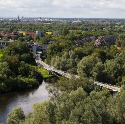 An aerial picture of the UL campus