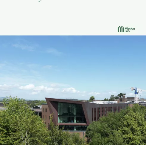 Cover image of Biophilic Campus Library Pilot report featuring photo of Glucksman Library