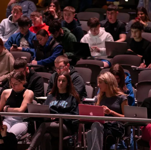 students sitting in a lecture hall