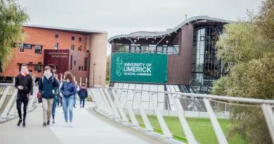 Students Crossing UL Living Bridge