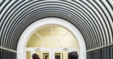 Students in tunnel