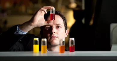 Man holding test tube