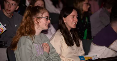 2 female students at orientation