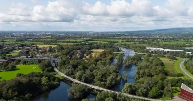 UL Campus view of river Shannon with Living Bridge